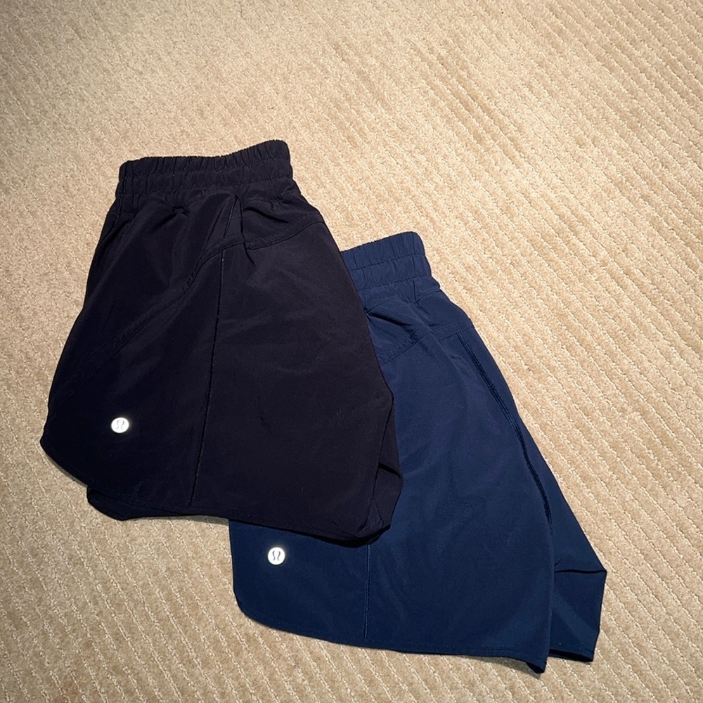 Set of Lululemon Track That High-Rise 5in Lined Short Sz6